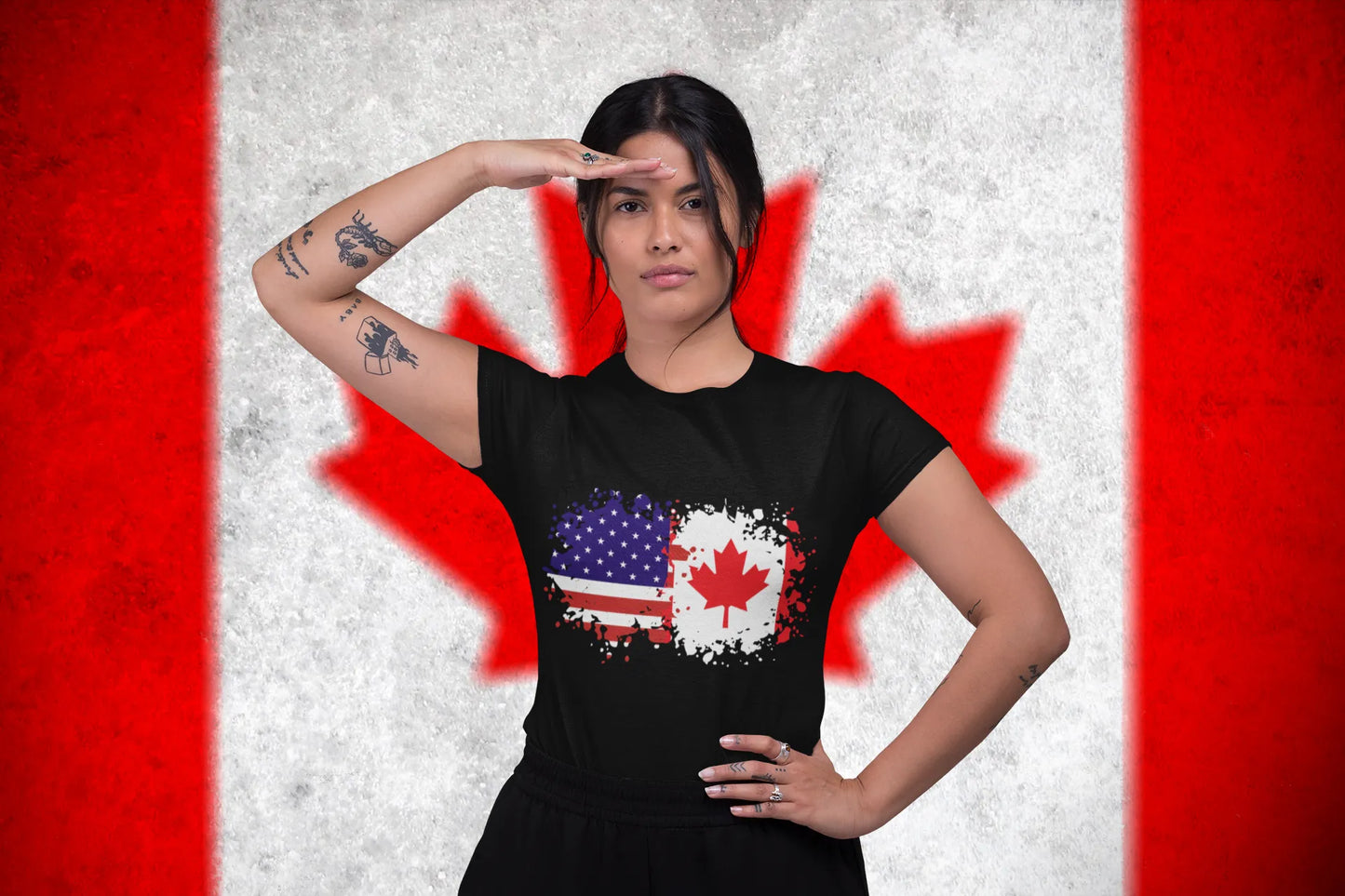 Canada USA Flag Shirt