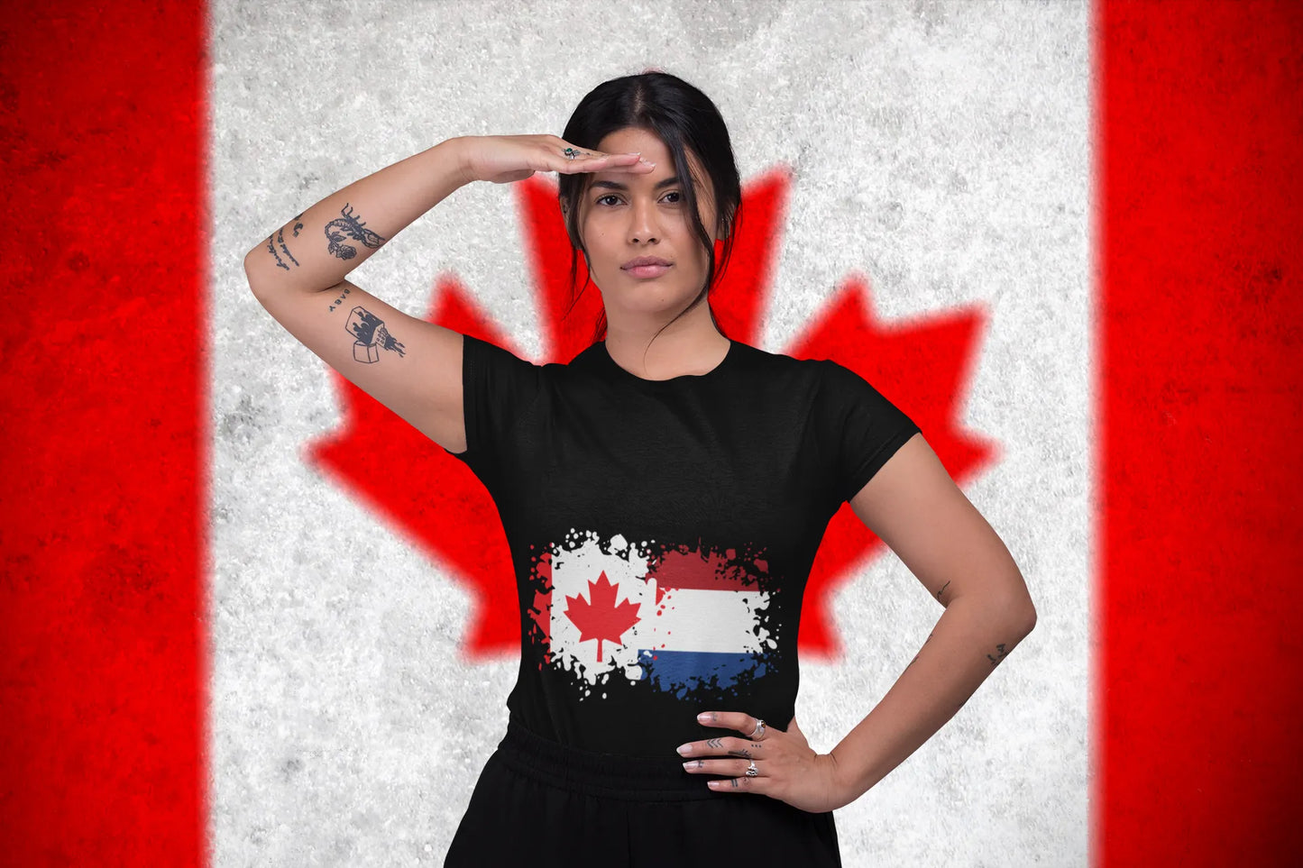 Canada Netherlands Flag Shirt