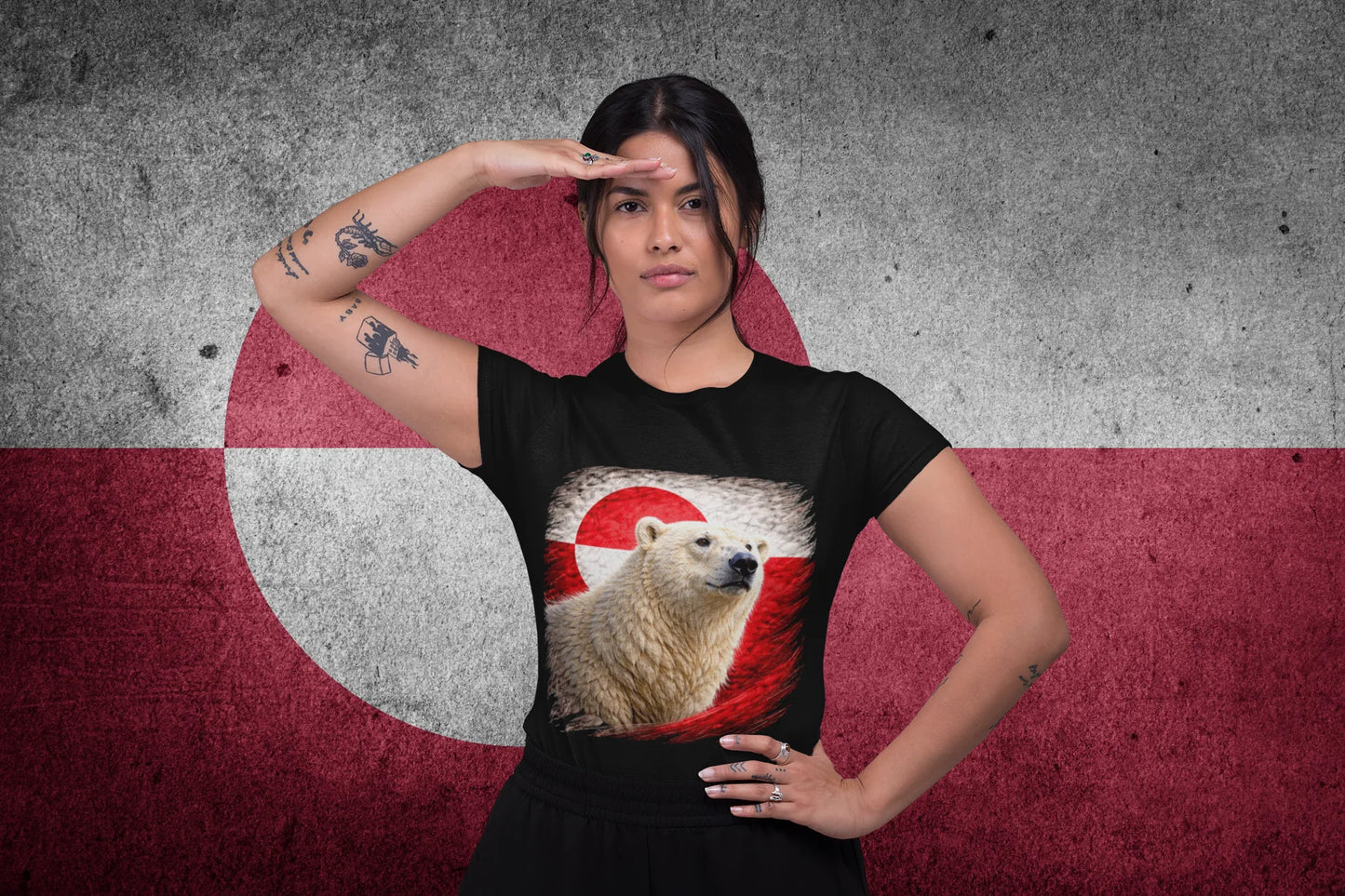 Greenland Polar Bear Flag Design – Arctic Pride Style