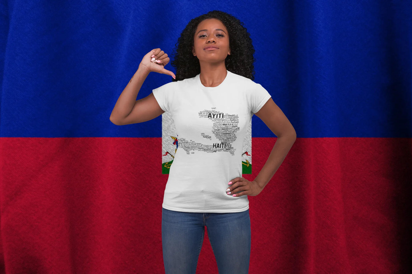 Haiti Typography Map Shirt – Haitian Name Languages T-Shirt