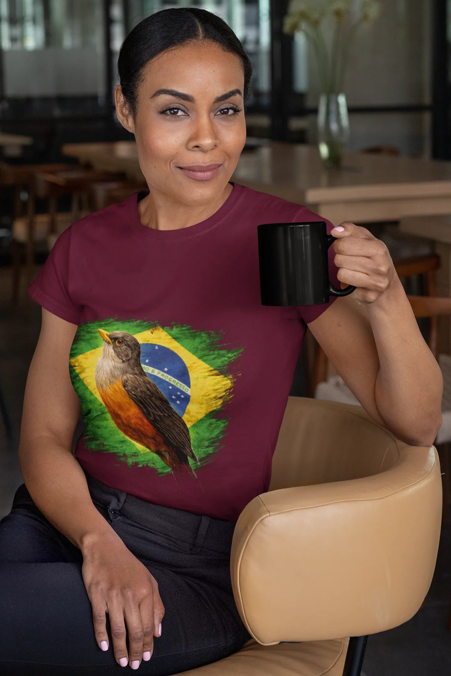 Brazil Rufous-bellied Thrush Shirt, Brazil Flag, Brazilian Pride, National Bird, Brazil Gift