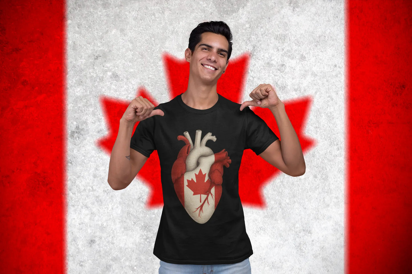 Canada Heart Flag T-Shirt 🍁 | Anatomical Canadian Pride Shirt