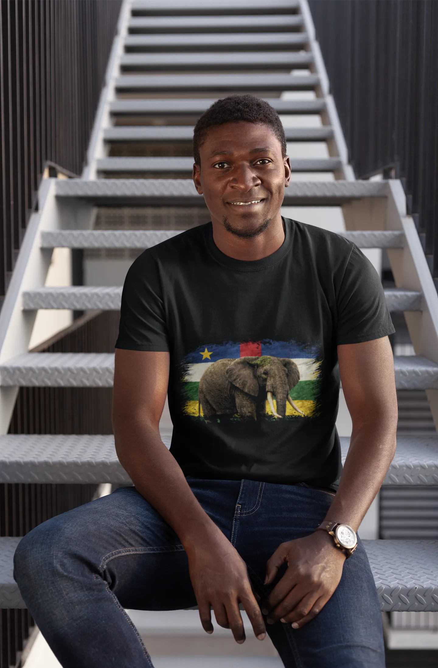 Central African Republic Elephant T-Shirt, Central African Republic Flag Shirt, African Heritage Tee, Patriotic CAR Gift, Travel Souvenir