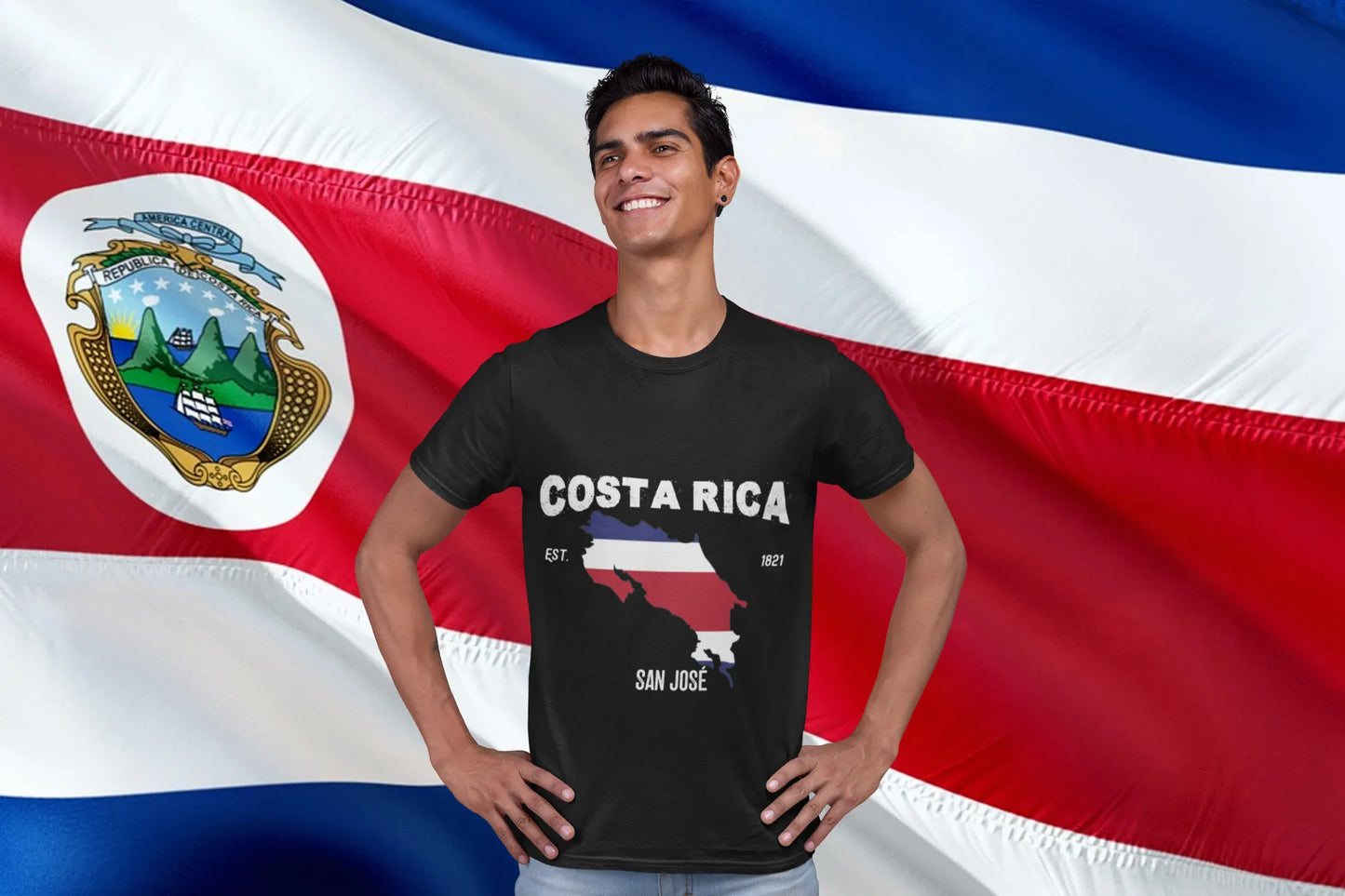 Costa Rica Map Flag, Costa Rica Independence Day 1821