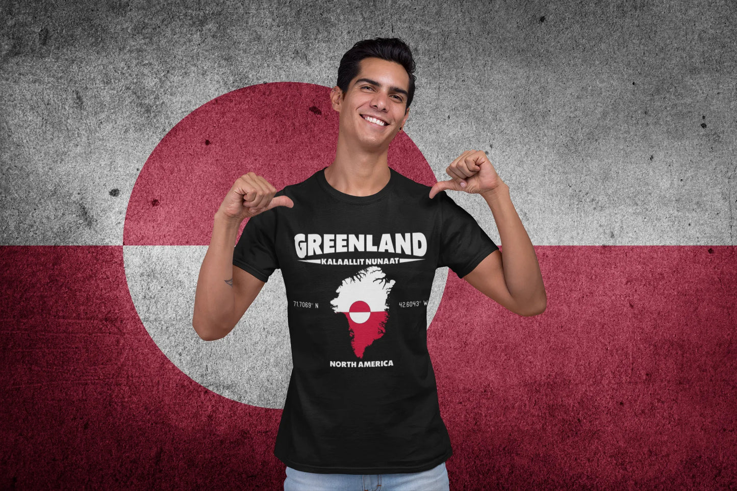 Greenland Flag Shirt – Kalaallit Nunaat Map Design