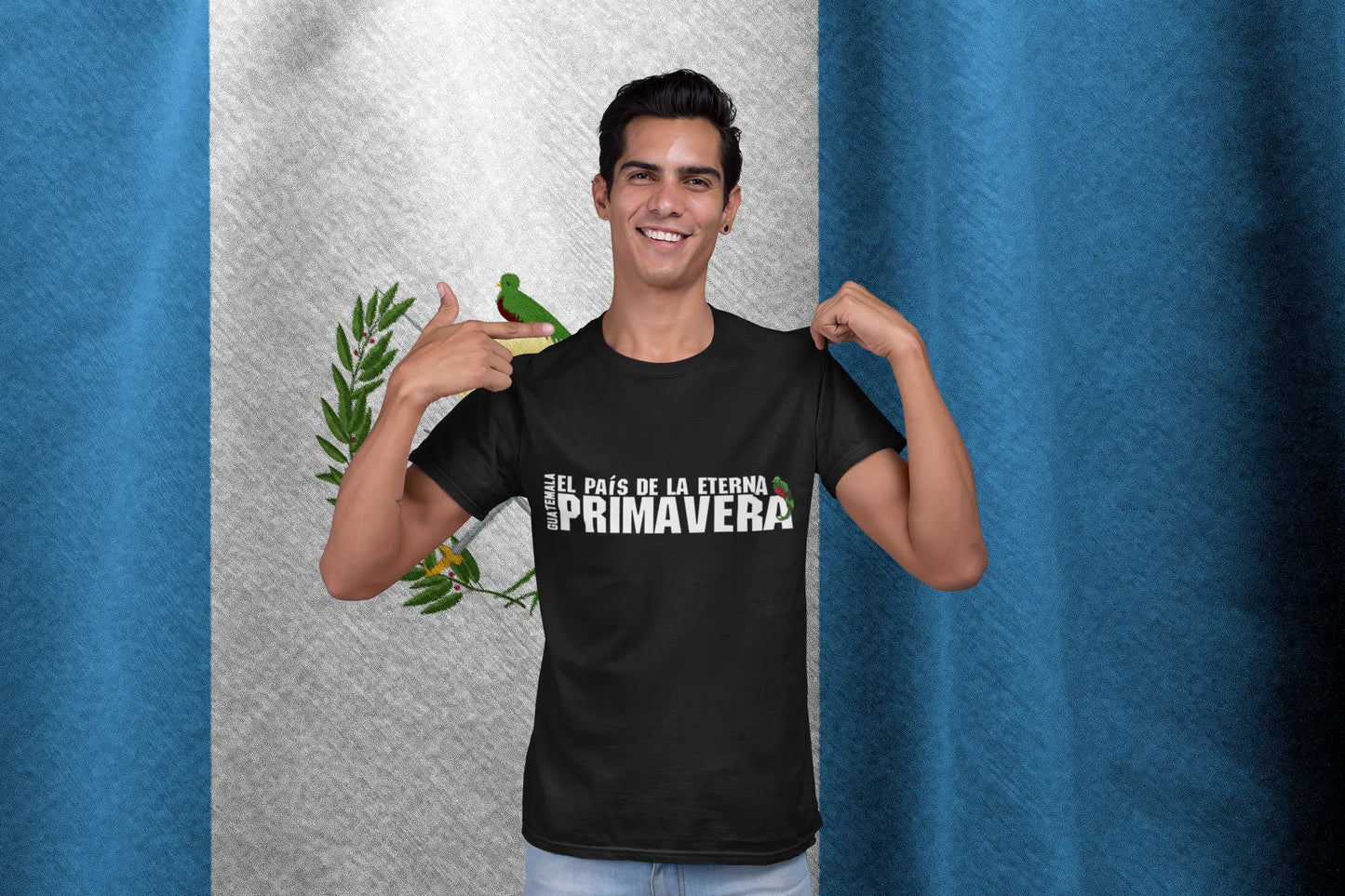 Guatemala El País de la Eterna Primavera Shirt | Quetzal National Bird Graphic Tee