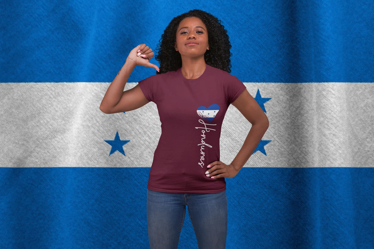 Honduras Heart Shirt | Minimalist Honduran Flag Script Graphic Tee