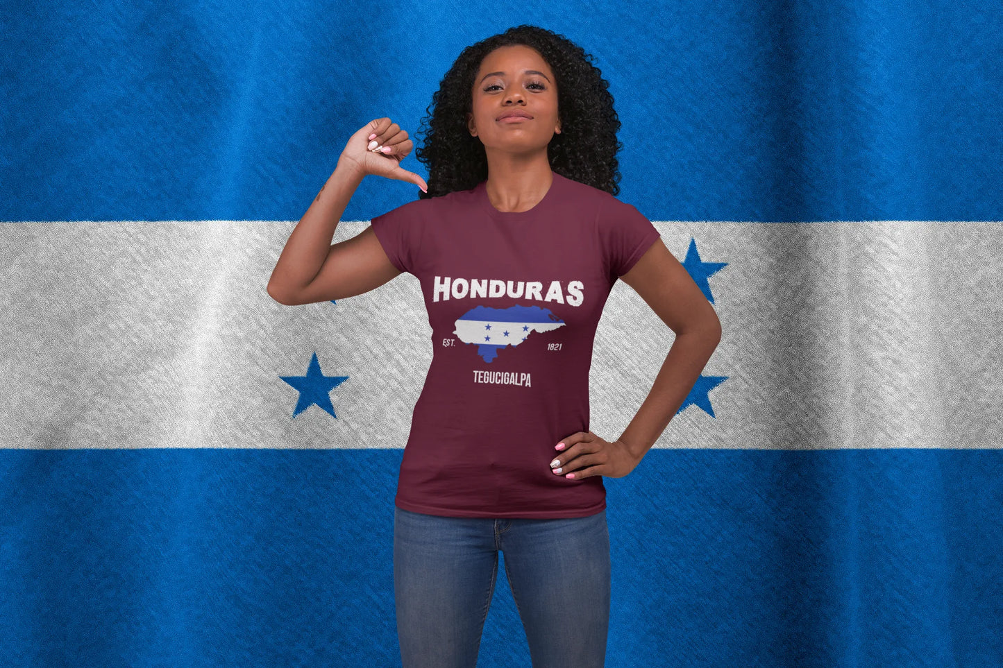 Honduras Tegucigalpa Shirt | Honduras Map Flag 1821 Graphic Tee