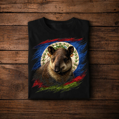 Belize Tapir Shirt – Belize Flag Animal Patriotic Design
