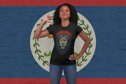 Belize Flag Lion T-Shirt – Bold Animal Patriot Design
