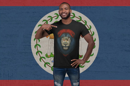 Belize Flag Lion T-Shirt – Bold Animal Patriot Design