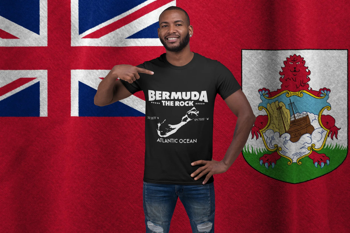 Bermuda Map Design – The Rock Atlantic Ocean Style