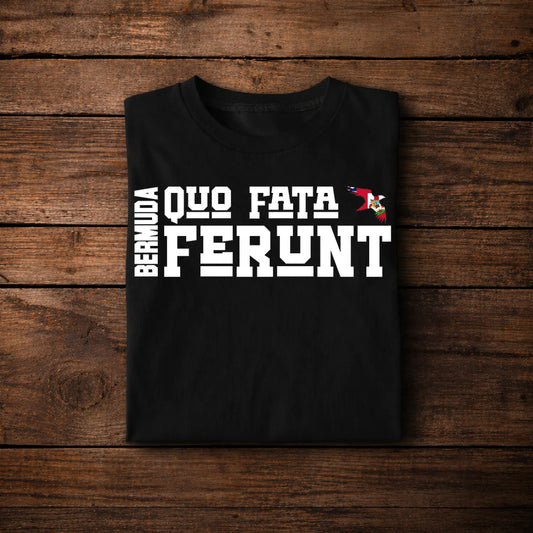 Bermuda Motto Shirt – Quo Fata Ferunt Cahow Design