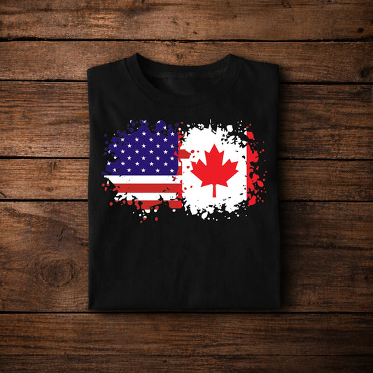 Canada USA Flag Shirt