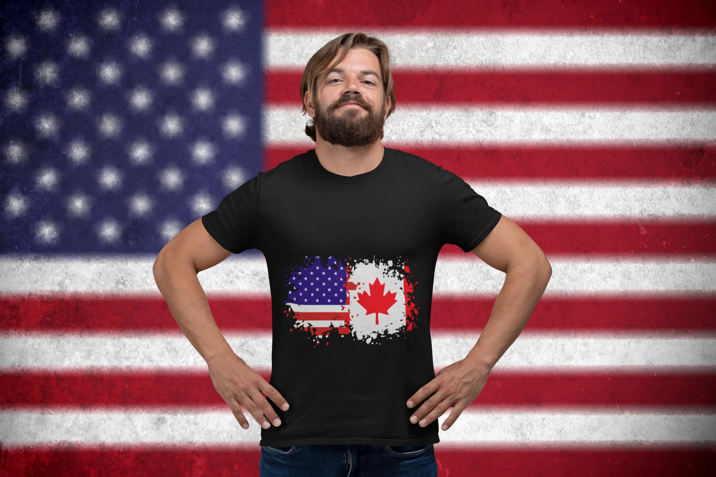 Canada USA Flag Shirt