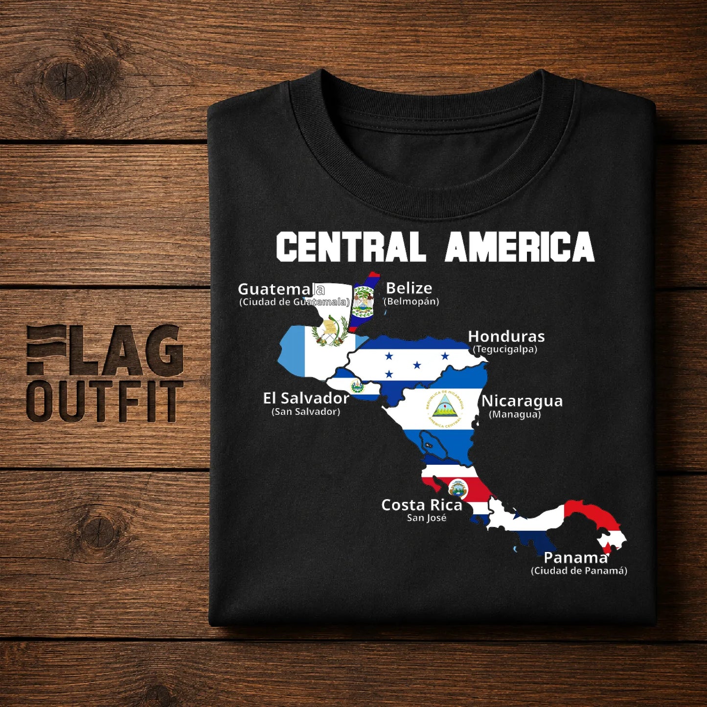 Central America Map T-Shirt | Central American Countries Flags Shirt | Geography Teacher Gift | Travel Lover Tee