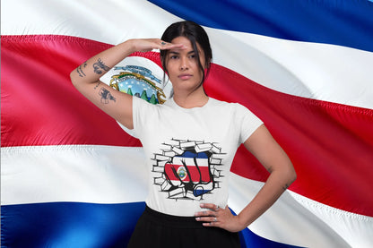 Costa Rica Fist Smashing Through Wall – Power and Pride Tee