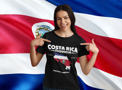 Costa Rica Tiquicia Map Flag – Central America Coordinates