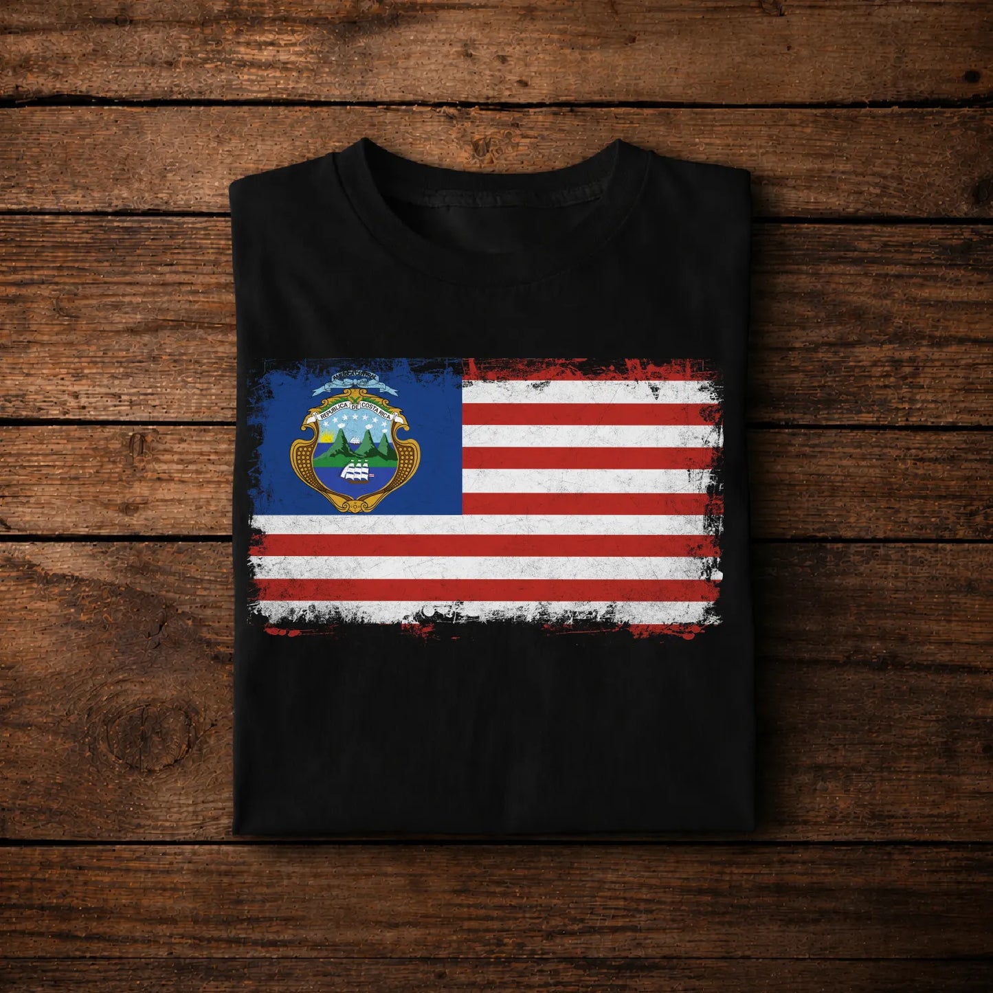 Costa Rica USA Flag T-Shirt – Vintage Costa Rican American Pride Shirt | Heritage Graphic Tee