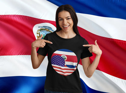 Costa Rica USA Flag T-Shirt – Costa Rican American Pride Tee
