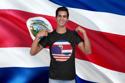 Costa Rica USA Flag T-Shirt – Costa Rican American Pride Tee