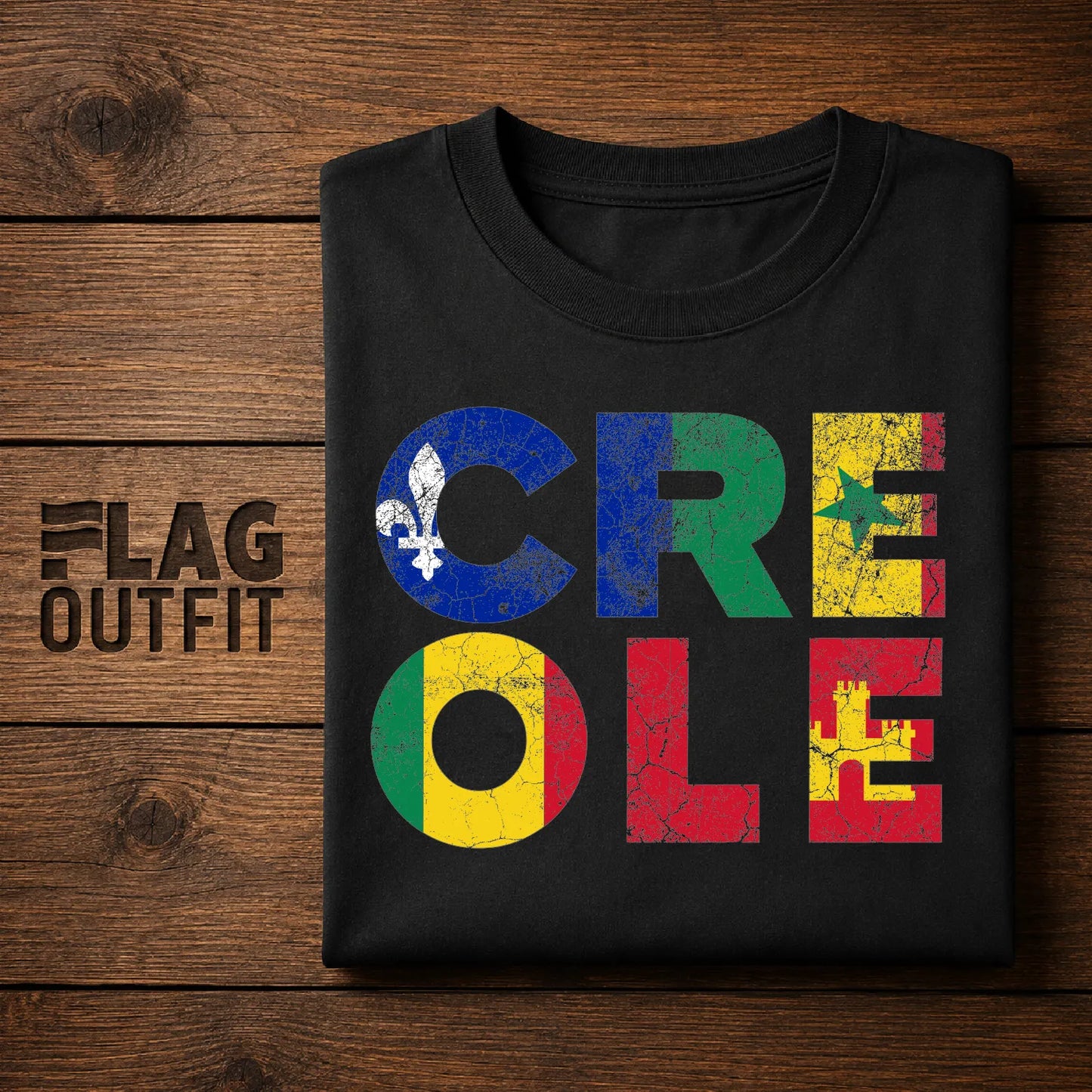 Creole Heritage T-Shirt | Creole Culture Flag Design | Creole Pride Shirt | Creole Roots Gift