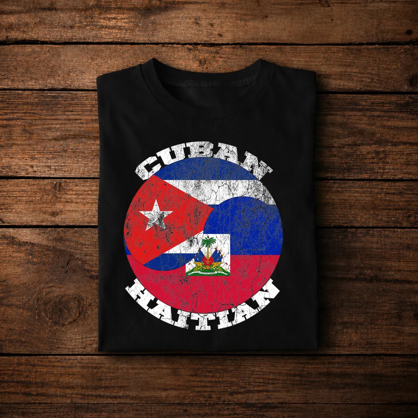 Cuba Haiti Flag T-Shirt – Cuban Haitian Caribbean Pride Unity Tee