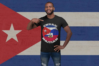 Cuba Haiti Flag T-Shirt – Cuban Haitian Caribbean Pride Unity Tee