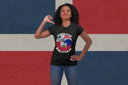 Dominican Haitian Flag T-Shirt – Dominican Republic Haiti Unity Pride Tee