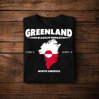 Greenland Flag Shirt – Kalaallit Nunaat Map Design