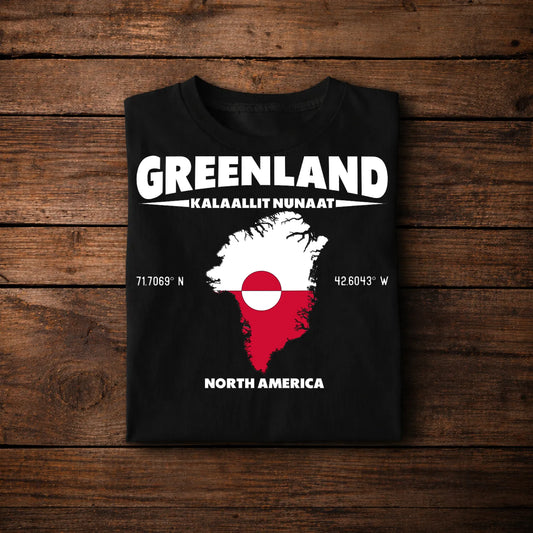 Greenland Flag Shirt – Kalaallit Nunaat Map Design