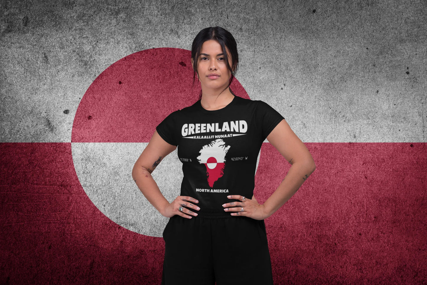 Greenland Flag Shirt – Kalaallit Nunaat Map Design