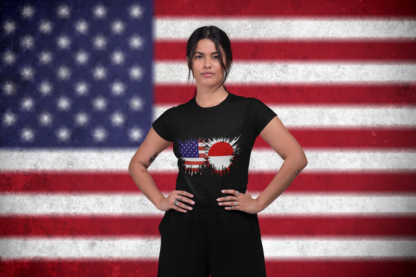 USA Greenland Flag Shirt – American Greenland Fusion Design