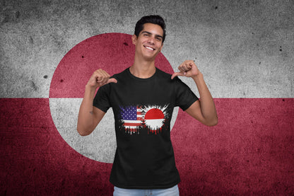 USA Greenland Flag Shirt – American Greenland Fusion Design