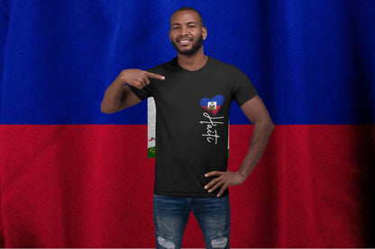 Haiti Heart T-Shirt – Haitian Flag Love Design Minimalist Haiti Pride Shirt