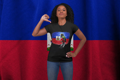 Haiti Hispaniolan Trogon T-Shirt – Haitian Flag Bird Vintage Brush Design