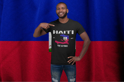 Haiti Port-au-Prince Vintage Map T-Shirt – Haitian Pride Independence Tee