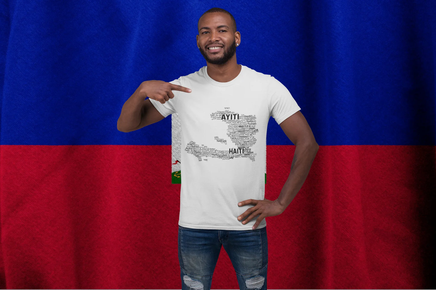 Haiti Typography Map Shirt – Haitian Name Languages T-Shirt