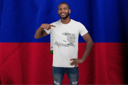 Haiti Typography Map Shirt – Haitian Name Languages T-Shirt