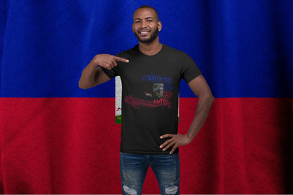 Haiti Flag Typography Map Shirt – Multilingual Haitian Pride T-Shirt