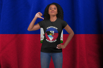 Haitian Antigua Flag T-Shirt – Caribbean Heritage Pride Shirt, Haiti Antigua Friendship Tee, Island Culture Graphic Tee