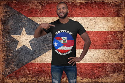 Haitian Boricua Flag T-Shirt – Haiti Puerto Rico Caribbean Pride Tee