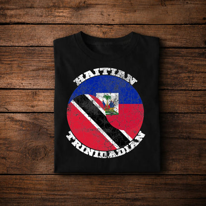 Haitian Trinidadian Flag T-Shirt – Haiti Trinidad Heritage Caribbean Pride Tee