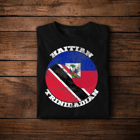 Haitian Trinidadian Flag T-Shirt – Haiti Trinidad Heritage Caribbean Pride Tee