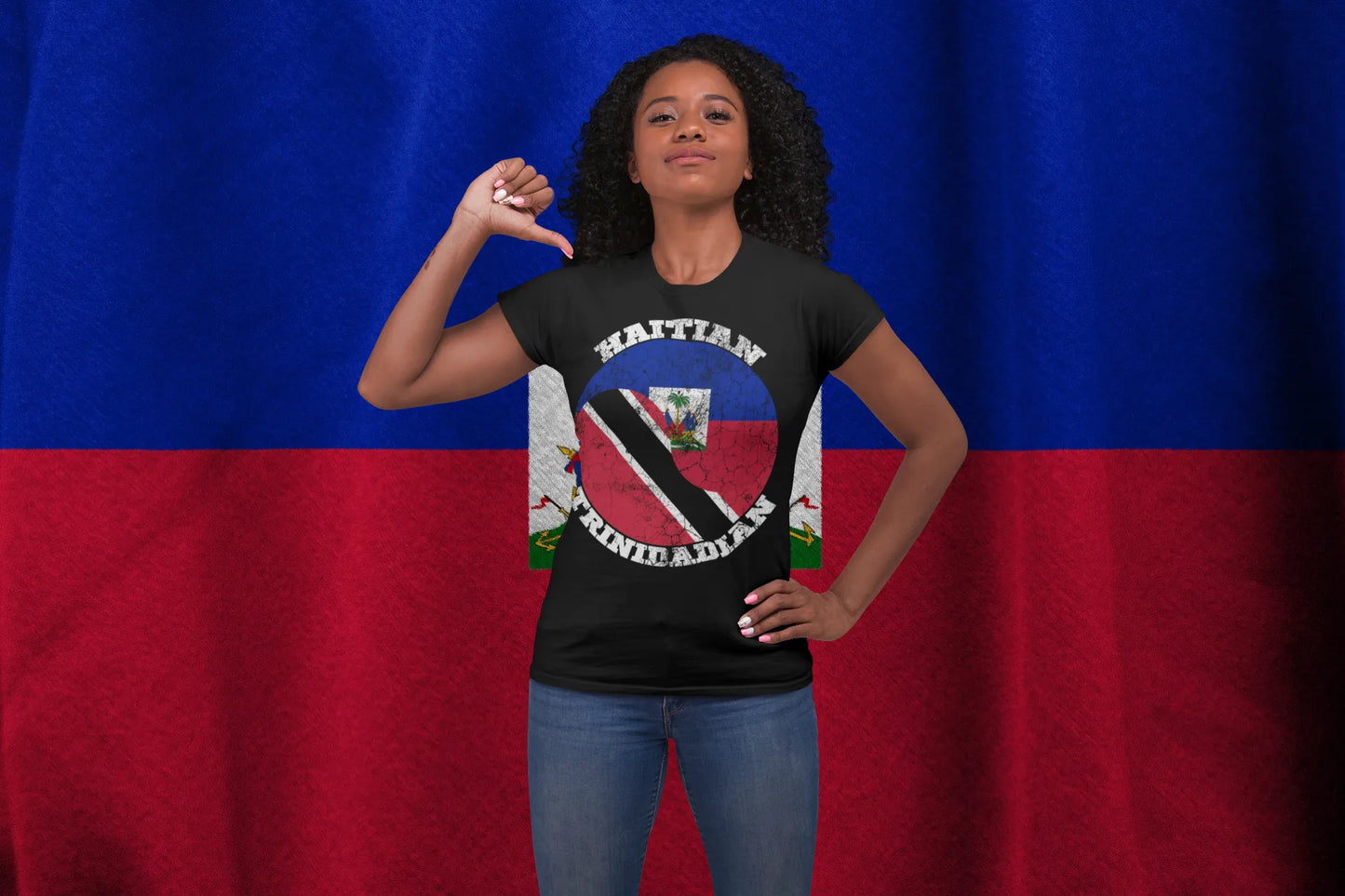 Haitian Trinidadian Heritage T-Shirt – Haiti trini Flag Caribbean Pride Tee