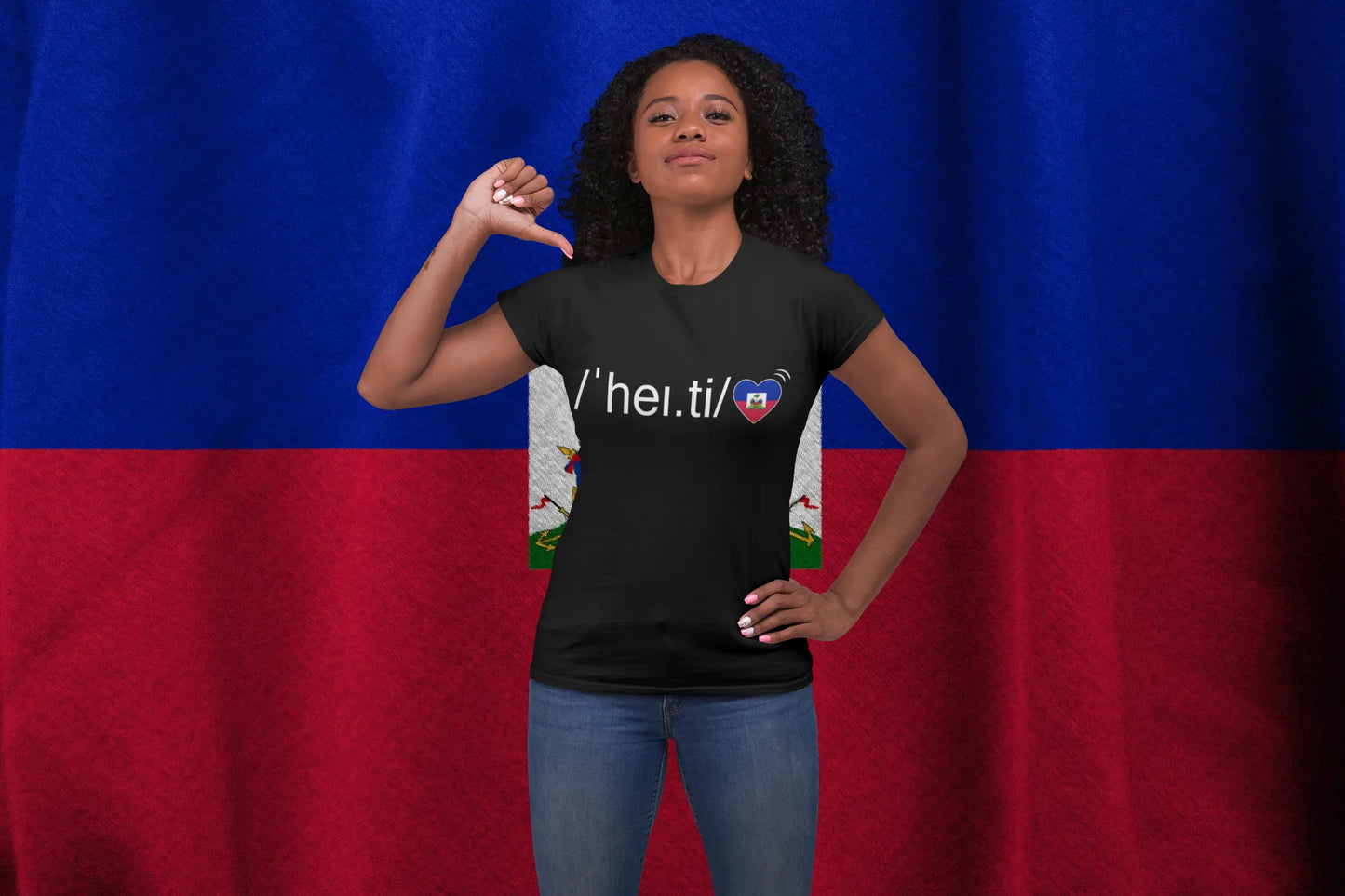 Haiti Pronunciation Heart Flag T-Shirt – Haitian Creole Inspired Graphic Tee