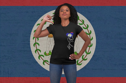 Love Belize Shirt – Heart Belize Flag Minimalist Design