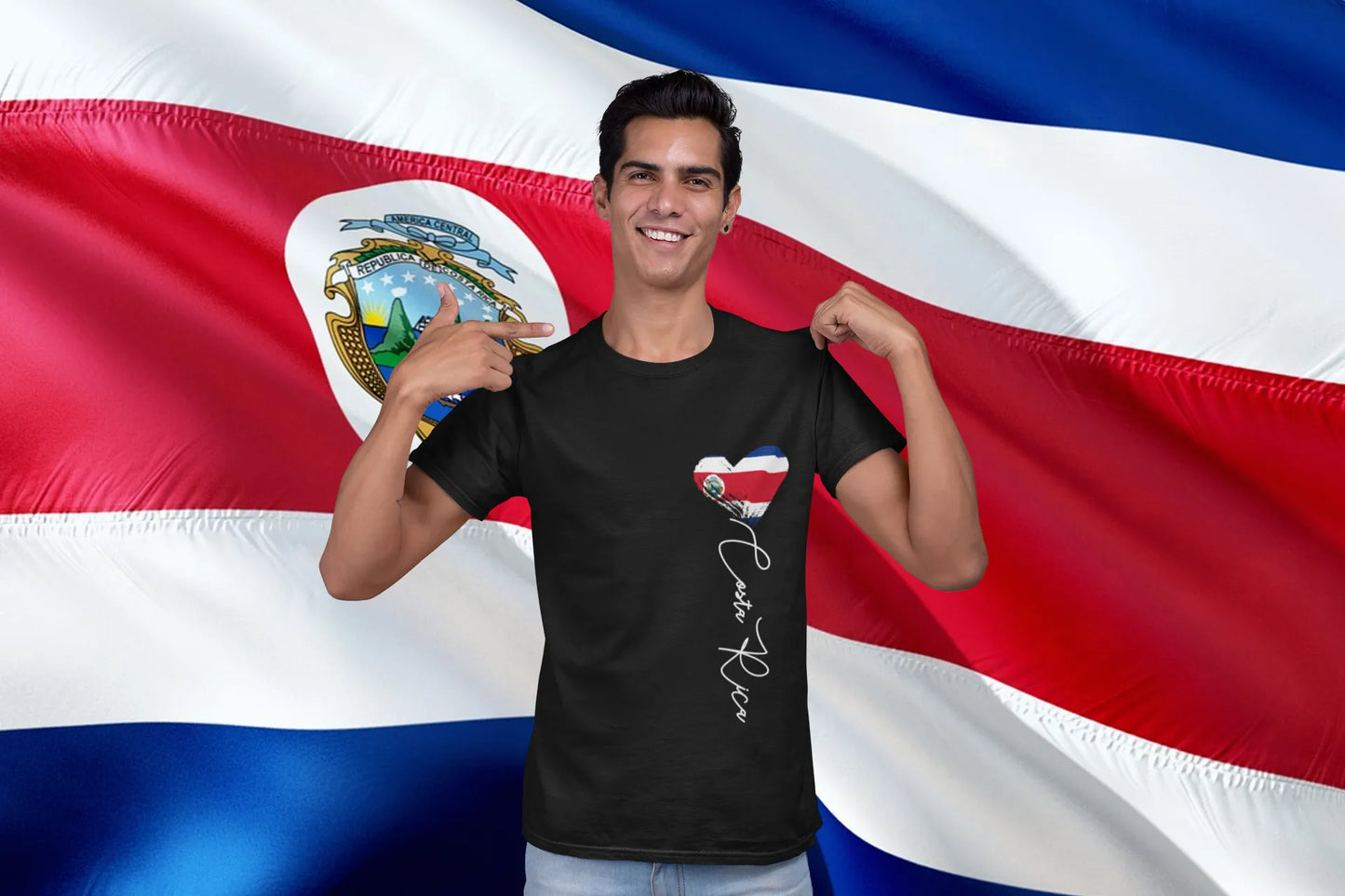 Costa Rica Heart T-Shirt – Love Costa Rica Shirt | Costa Rican Pride Graphic Tee