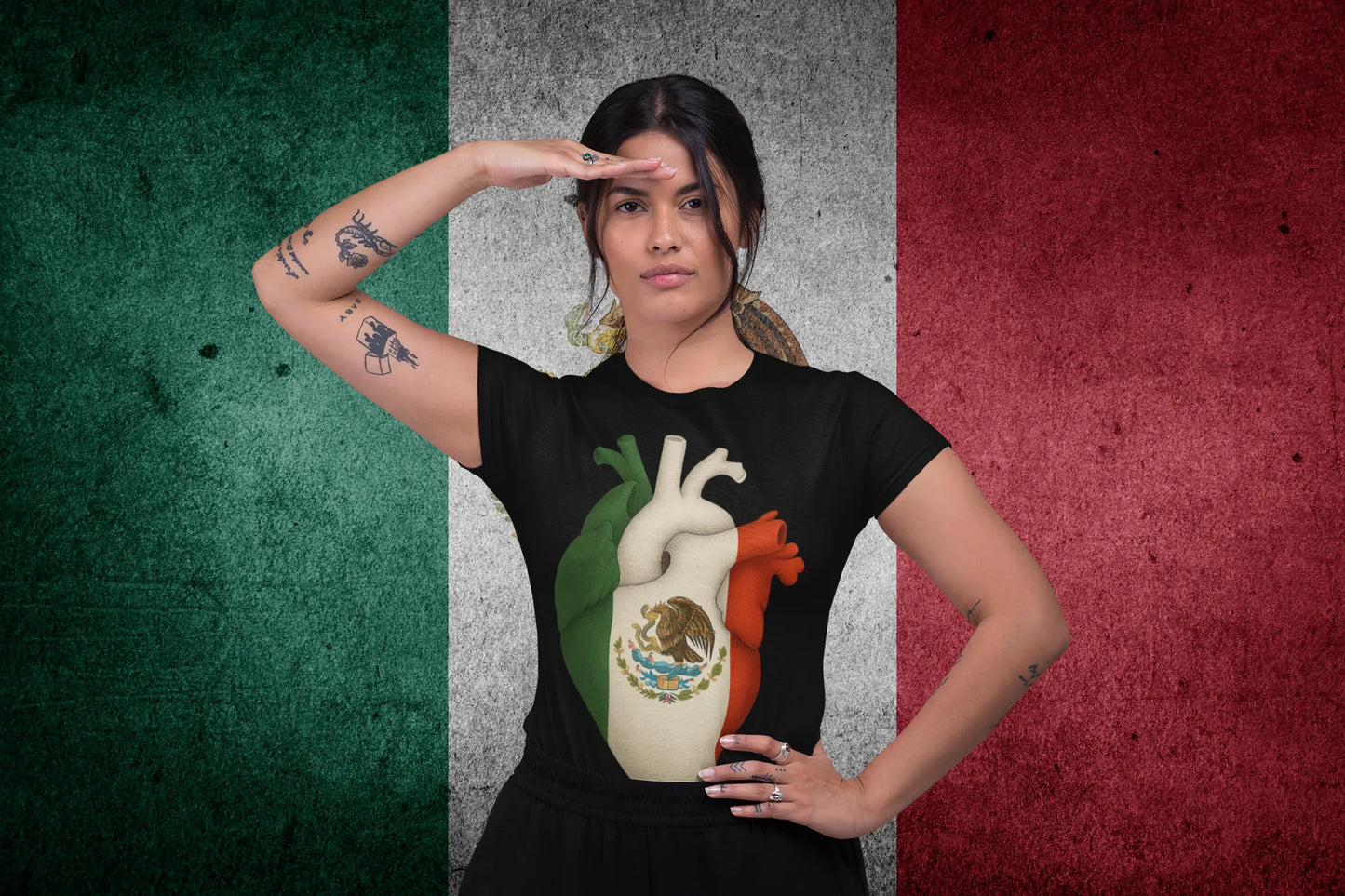 Mexico Heart Anatomy Design – Mexican Pride Artistic Style