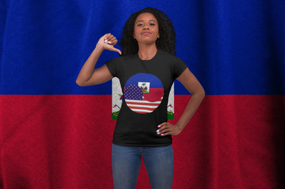 Haiti USA Flag T-Shirt – Haitian American Pride Unity Tee